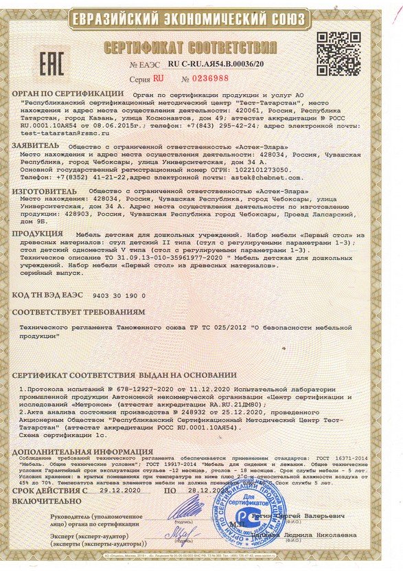 Сертификат соответствия