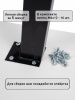 АСТЕК Стол Геймерский-110, компьютерный, игровой, письменный, для пк и ноутбука (ЛДСП белый, опоры черные)