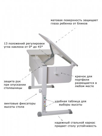 Растущая парта Твин Лайт купить в интернет-магазине Aeparta