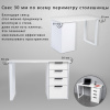 Компьютерный стол АСТЕК ЛОФТ (ЛДСП Белый, кромка белая, металл белый)