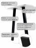 АСТЕК Стол Геймерский-110, компьютерный, игровой, письменный, для пк и ноутбука (ЛДСП белый, опоры черные)