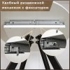 Стол круглый раздвижной 90х90/120 (ЛДСП белый / металл черный)