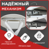 Стол круглый раздвижной с радиусными ногами 90/120x90, (ЛДСП белый / металл белый)