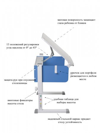 Растущая парта Колибри Лайт купить в интернет-магазине Aeparta