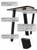 АСТЕК Стол Геймерский-110, компьютерный, игровой, письменный, для пк и ноутбука (ЛДСП Дуб Вотан, опоры черные)