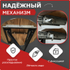 Стол круглый раздвижной с радиусными ногами 90/120x90, (ЛДСП дуб вотан / металл черный)