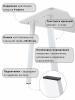 АСТЕК Стол Геймерский-110, компьютерный, игровой, письменный, для пк и ноутбука (ЛДСП белый, опоры белые)